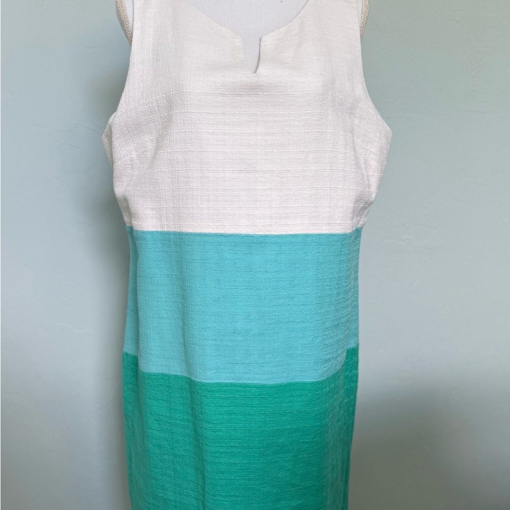 Talbots Summer Color Block Sheath Dress